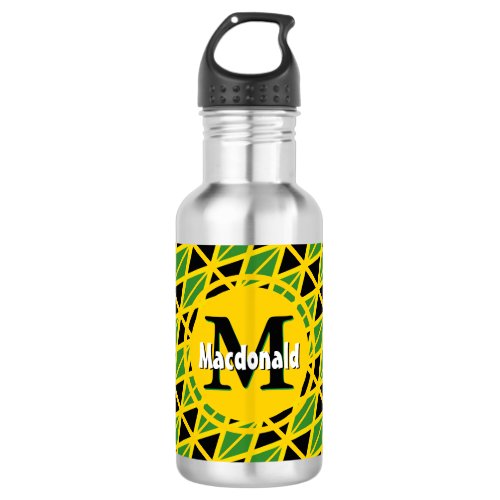 JAMAICA FLAG Patriotic Personalized Stainless Steel Water Bottle
