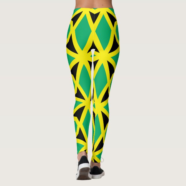 Jamaica flag pattern leggings (Back)