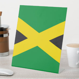 Jamaica flag pedestal sign
