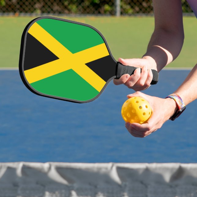 Jamaica Flag Pickleball Paddle (Insitu)