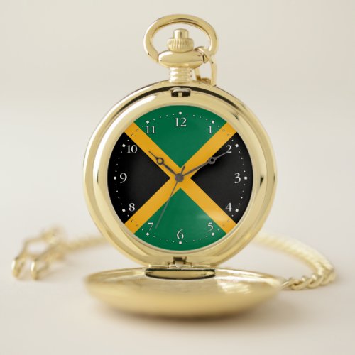 Jamaica Flag Pocket Watch