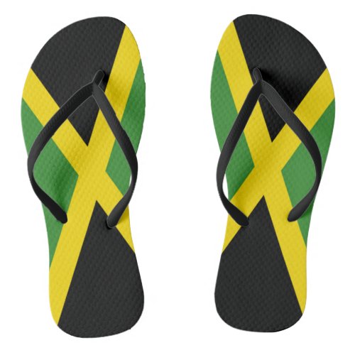 Jamaica Flag _ Proud Jamaicans _ Flip Flops