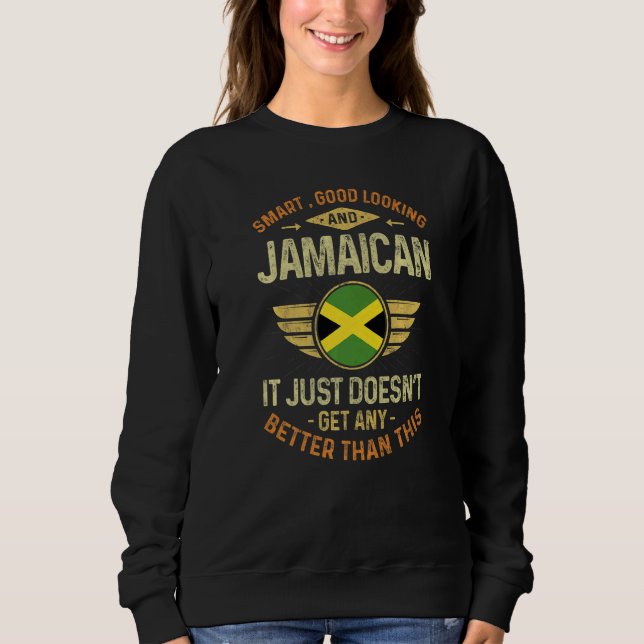 Jamaica Flag Proud Jamaicans Men &amp; Women   Sweatshirt (Front)