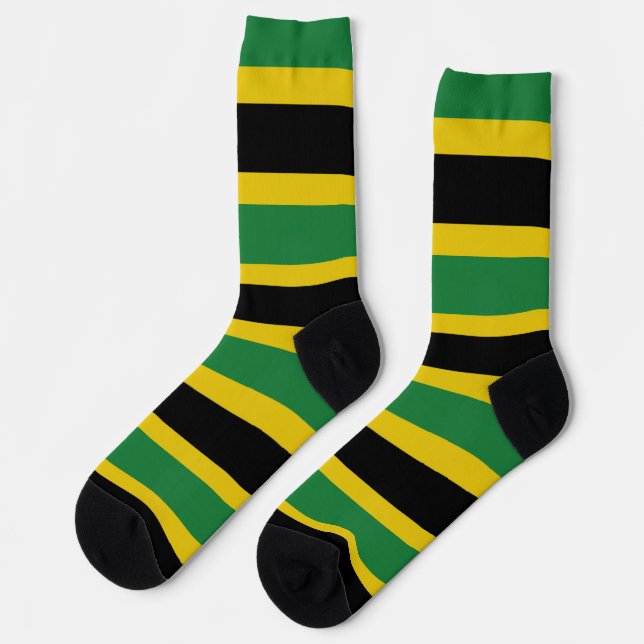 Jamaica Flag Proud Jamaicans Roots Socks (Left)
