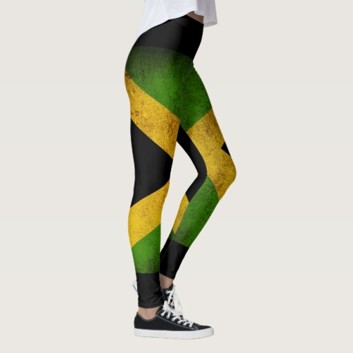 Jamaica Flag Proud Jamaicans Yoga Leggins Leggings Zazzle