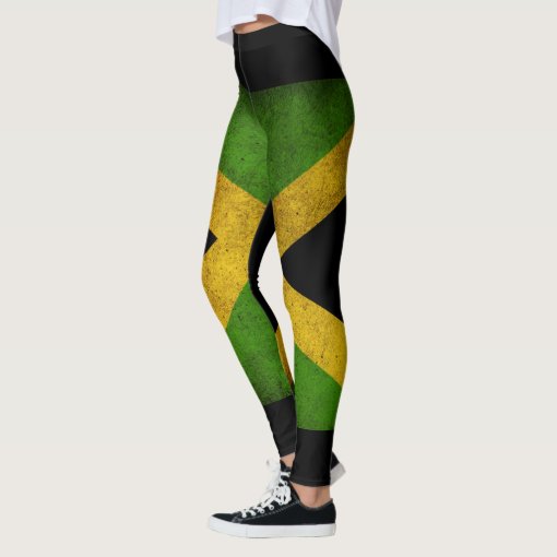 Jamaica Flag Proud Jamaicans Yoga Leggins Leggings Zazzle