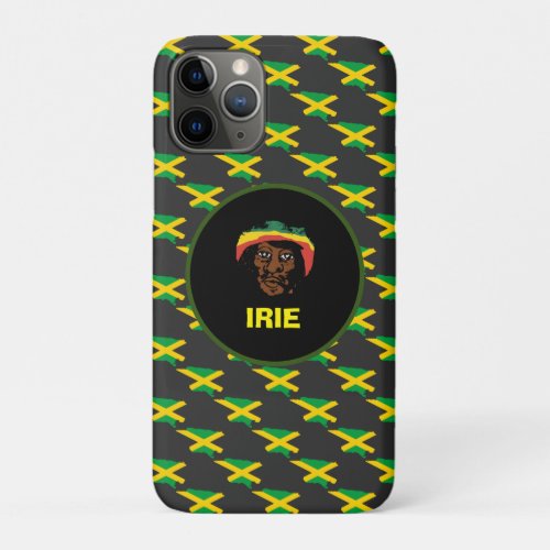 Jamaica flag Rastafarian head Jamaica    iPhone 11 Pro Case
