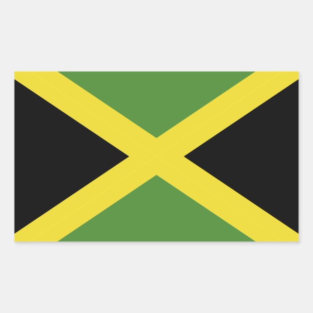 Jamaica Flag Rectangular Sticker (Front)