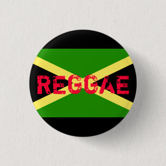 jamaica flag, REGGAE Pinback Button