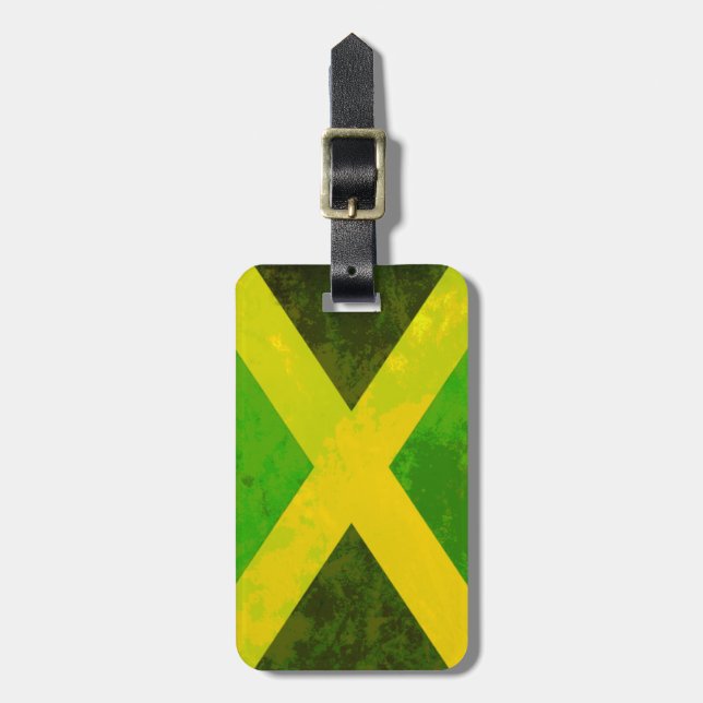 jamaica flag - reggae roots luggage tag (Front Vertical)