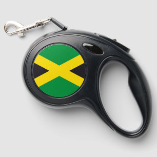 Jamaica flag retractable pet leash