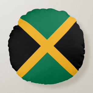 Jamaica Flag Round Pillow
