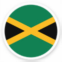Jamaica Flag Round Sticker