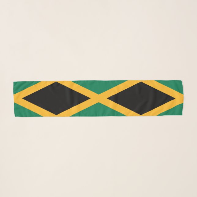 Jamaica Flag Scarf (Front (Horizontal))