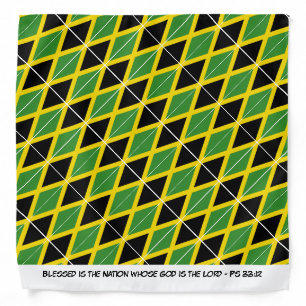 JAMAICA FLAG Scripture Neckerchief Cravat Bandana