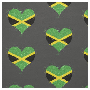 Jamaica Flag Shining Beautiful Fabric