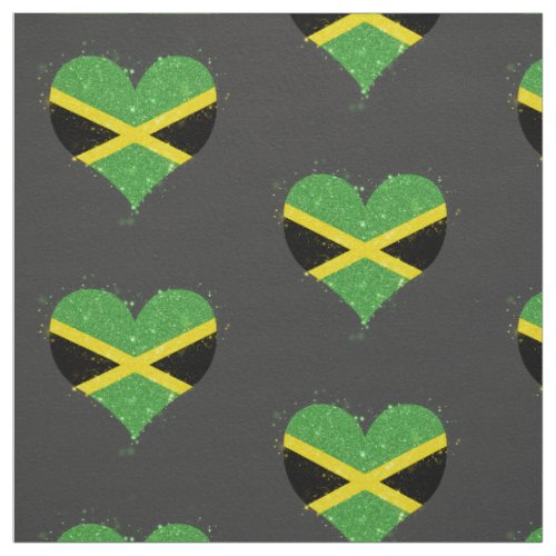 Jamaica Flag Shining Beautiful Fabric