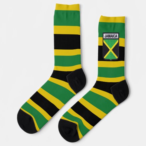 Jamaica Flag Socks Proud Jamaicans Rasta Roots