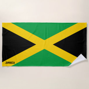 Jamaica Flag Splendid Patriotic Beach Towel