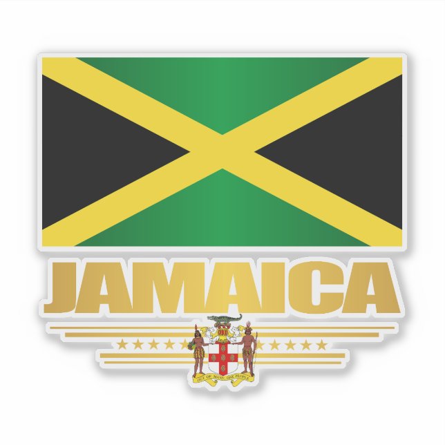 Jamaica Flag Sticker (Front)