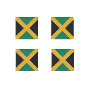 Jamaica Flag Stone Magnet