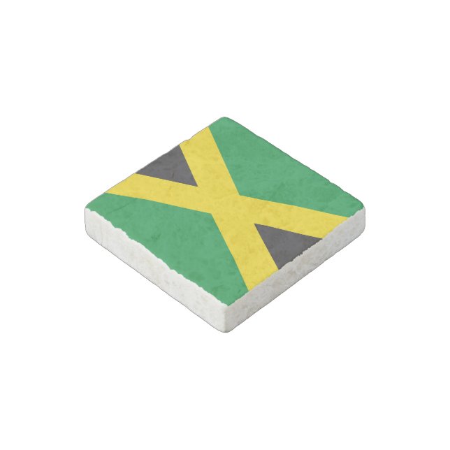 Jamaica flag stone magnet (Angled)
