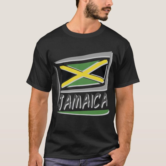 Jamaica Flag  T-Shirt (Front)