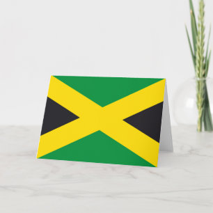 Jamaica flag thank you card