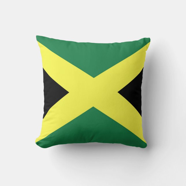 Jamaica Flag Throw Pillow (Front)