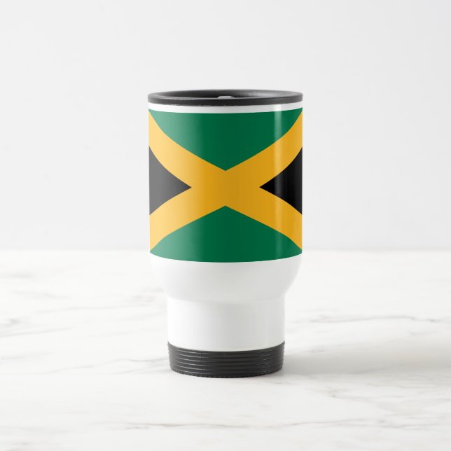 Jamaica Flag Travel Mug (Center)