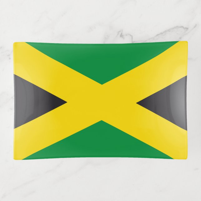 Jamaica flag trinket tray (Front)