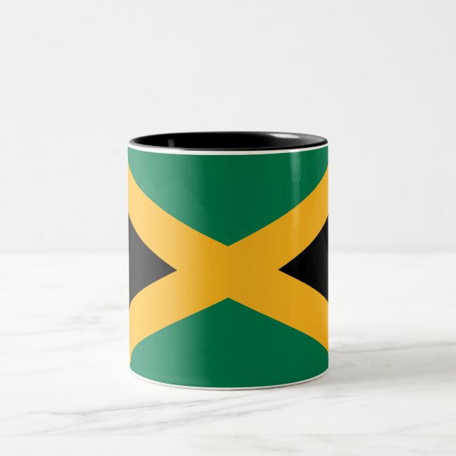 Jamaica Flag Two-Tone Coffee Mug (Center)