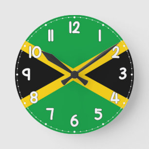 Jamaica Flag Wall Clock - flag of jamaica