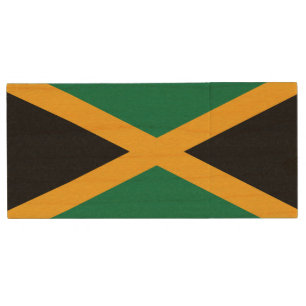 Jamaica Flag Wood Flash Drive