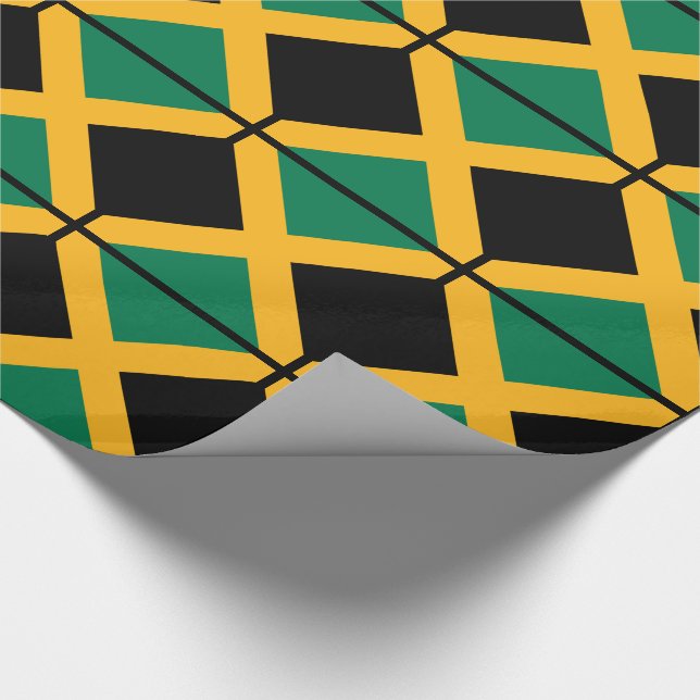 Jamaica Flag Wrapping Paper (Corner)