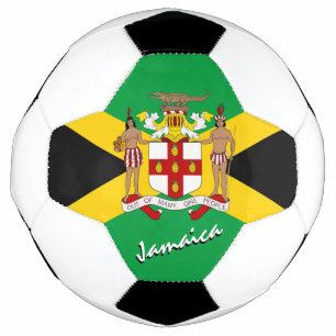 Jamaica Football & Jamaican Flag, Emblem / Sports Soccer Ball