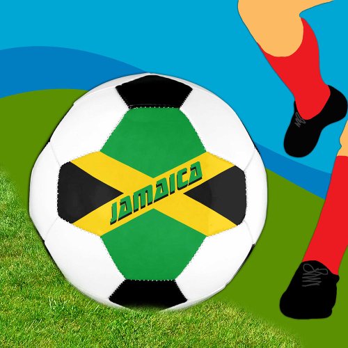 Jamaica Football  Jamaican Flag  Sports Soccer Ball