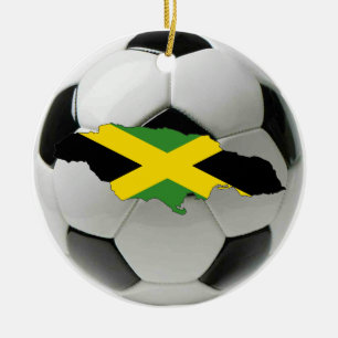 Jamaica football soccer ornament
