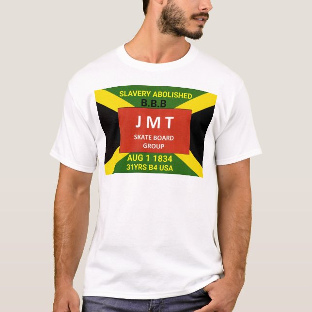 JAMAICA FREE AUG 1 1834  Men's Basic T-Shirt (Front)