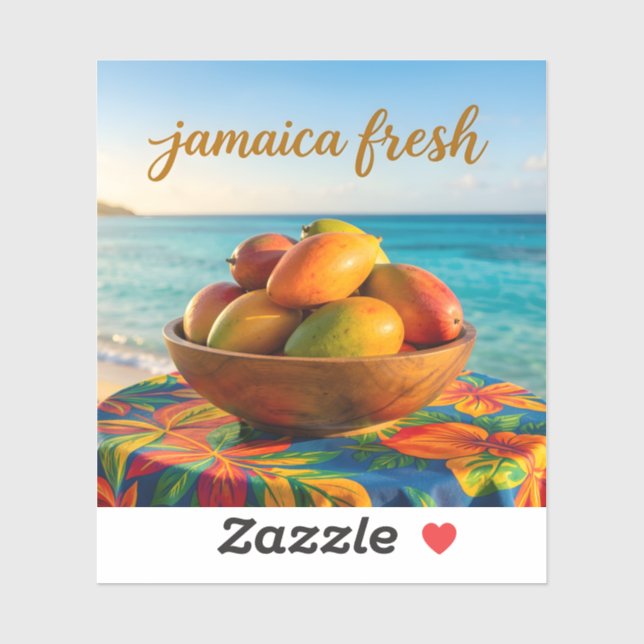Jamaica fresh mango by the sea sticker (Sheet)