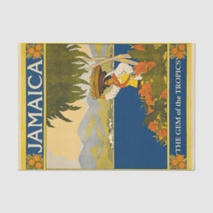 Jamaica Gem of the Tropics Illustration Tissue Paper