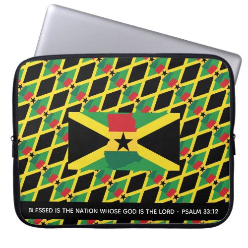 JAMAICA GHANA Dual Heritage Personalized Computer Laptop Sleeve