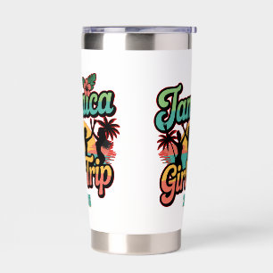 Jamaica Girls Trip Squad 2025  Tropical Vibes Insulated Tumbler