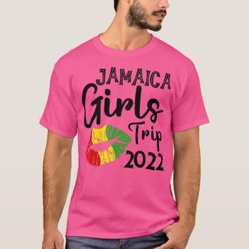 Jamaica Girls Trip Vacation 2022 Jamaican Flag  T_Shirt