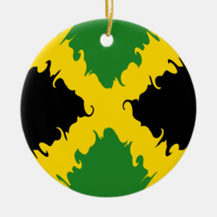 Jamaica Gnarly Flag Ceramic Ornament
