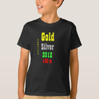 Jamaica gold silver 100 meter t-shirts