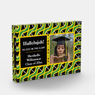 JAMAICA Graduate Custom Photo HALLELUJAH Block