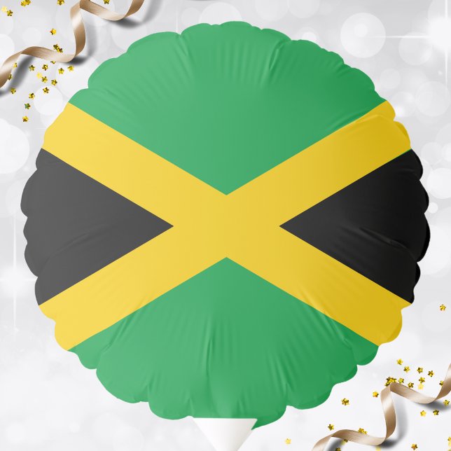 Jamaica Green Black Gold Jamaican Flag Balloon (Jamaica Jamaican flag balloon)