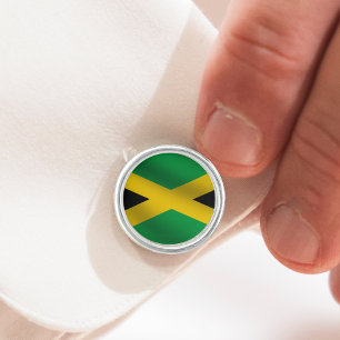 Jamaica Green Black & Gold Jamaican Flag Cufflinks