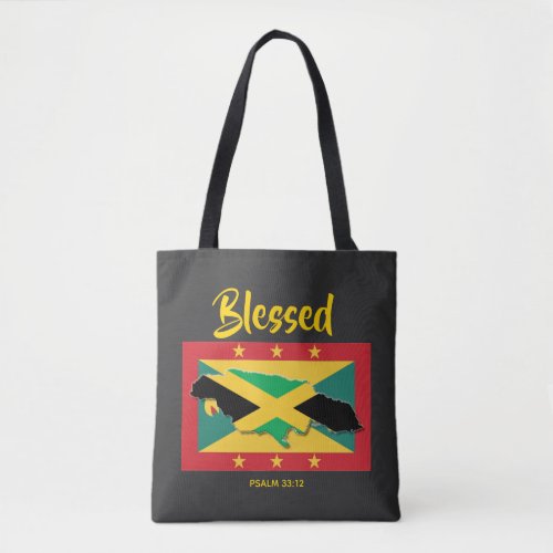 JAMAICA GRENADA FLAG  Dual Heritage  BLESSED Tote Bag